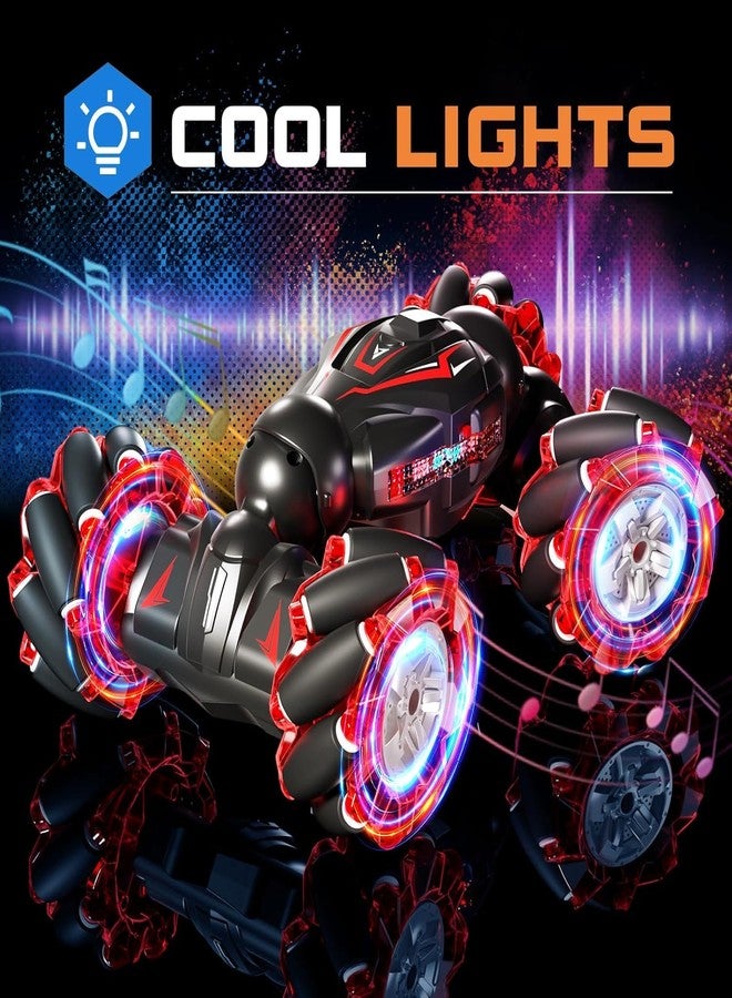 JETRA RC Stunt Car | 2.4GHz 4WD Remote Control Vehicle | Gesture Sensor Toy Car | Double-Sided Off-Road Racer | 360° Spins & Flips with Lights & Music | Fun Gift for Kids - Image 5